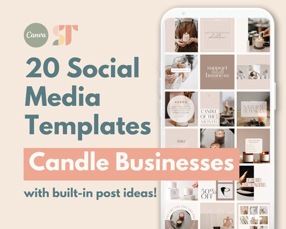 20 Instagram Templates for Candle Businesses Candle | Etsy Australia