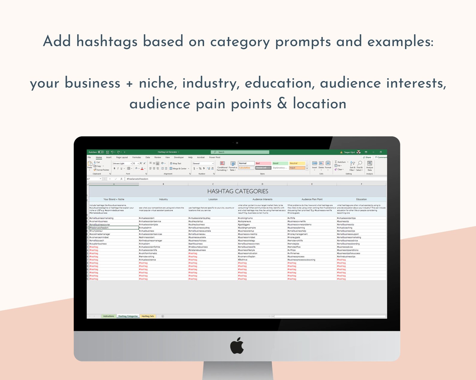 Hashtag Set Generator for Virtual Assistants Virtual Etsy Australia