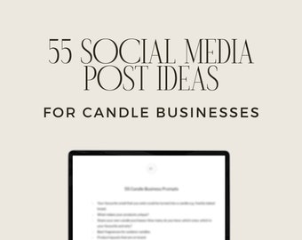 55 Social Media Ideas for Candle Businesses | Candle Business Content Ideas | Social Media Content for Candle Makers