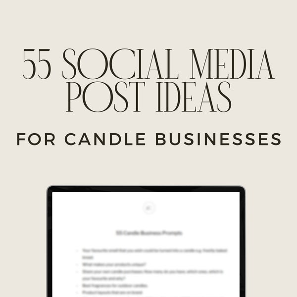 55 Social Media Ideas for Candle Businesses | Candle Business Content Ideas | Social Media Content for Candle Makers