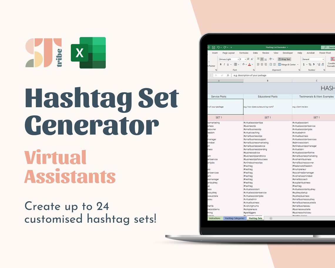 Hashtag Set Generator for Virtual Assistants Virtual Etsy Australia