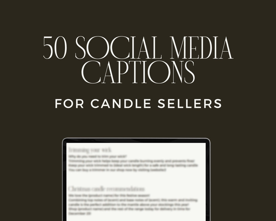 50 Social Media Captions for Candle Businesses Candle Sellers Instagram