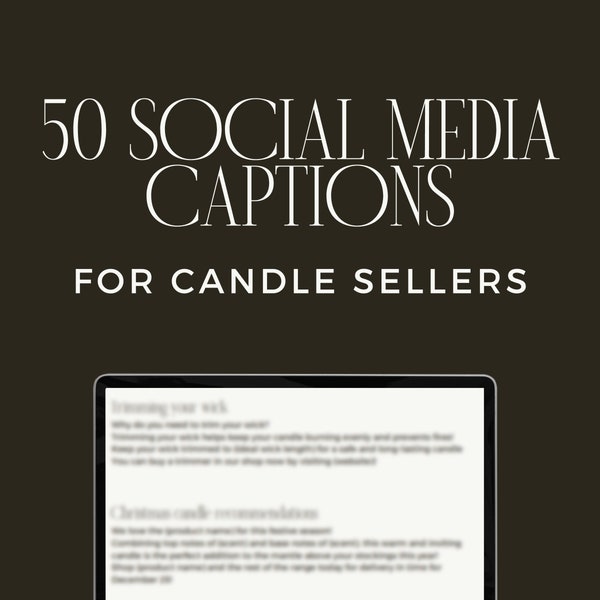 50 Social Media Captions for Candle Businesses | Candle Sellers Instagram Captions | Candle Making Instagram | Candles Post Ideas