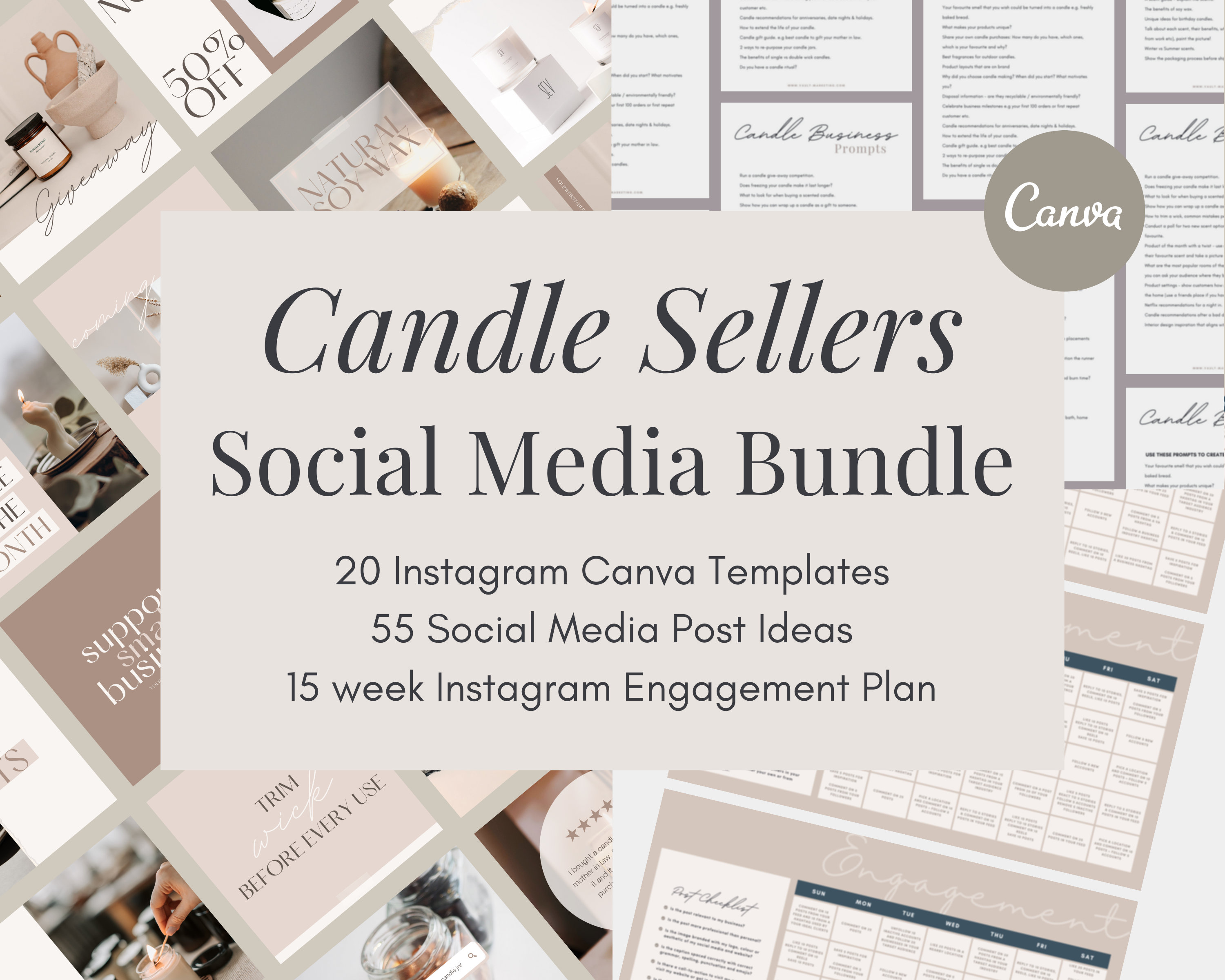 Social Media Bundle Candle Businesses Candle Instagram Etsy