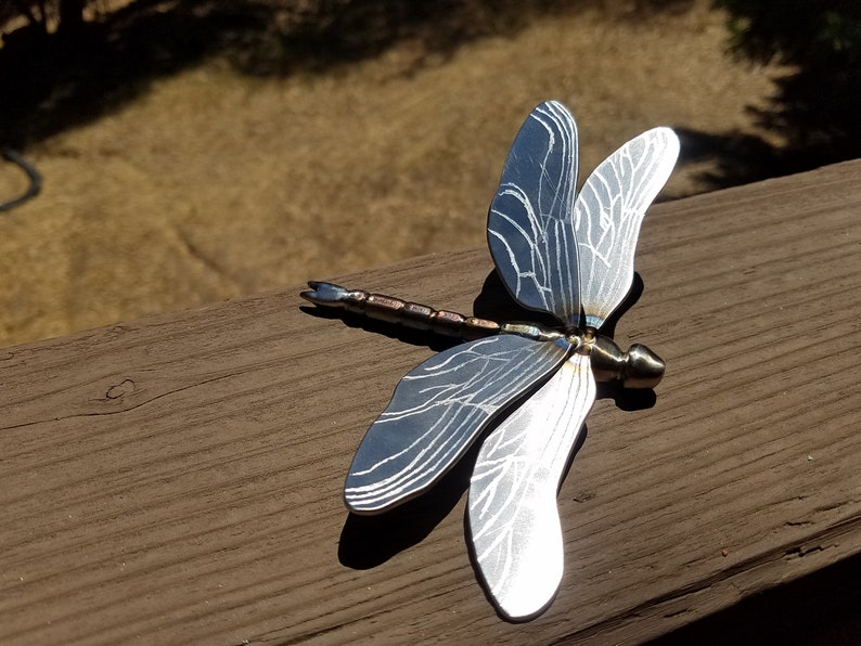 Hand Crafted Stainless Steel Dragonfly Etsy