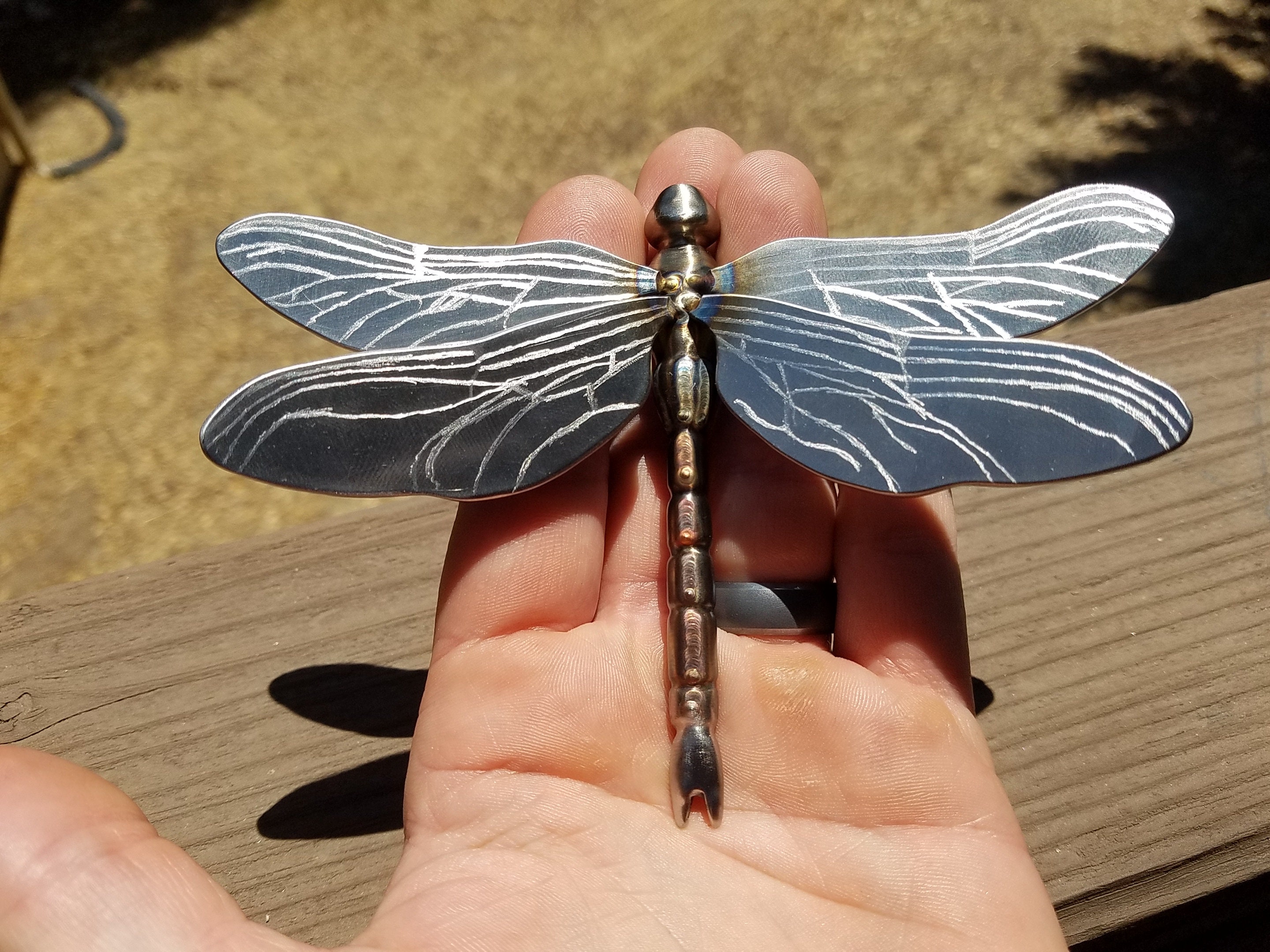 Hand Crafted Stainless Steel Dragonfly Etsy