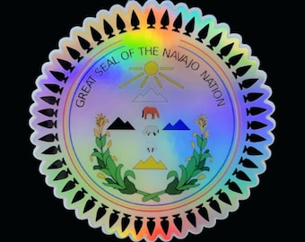 Navajo Nation Holographic Sticker | Navajo Sticker | Diné Nation Sticker