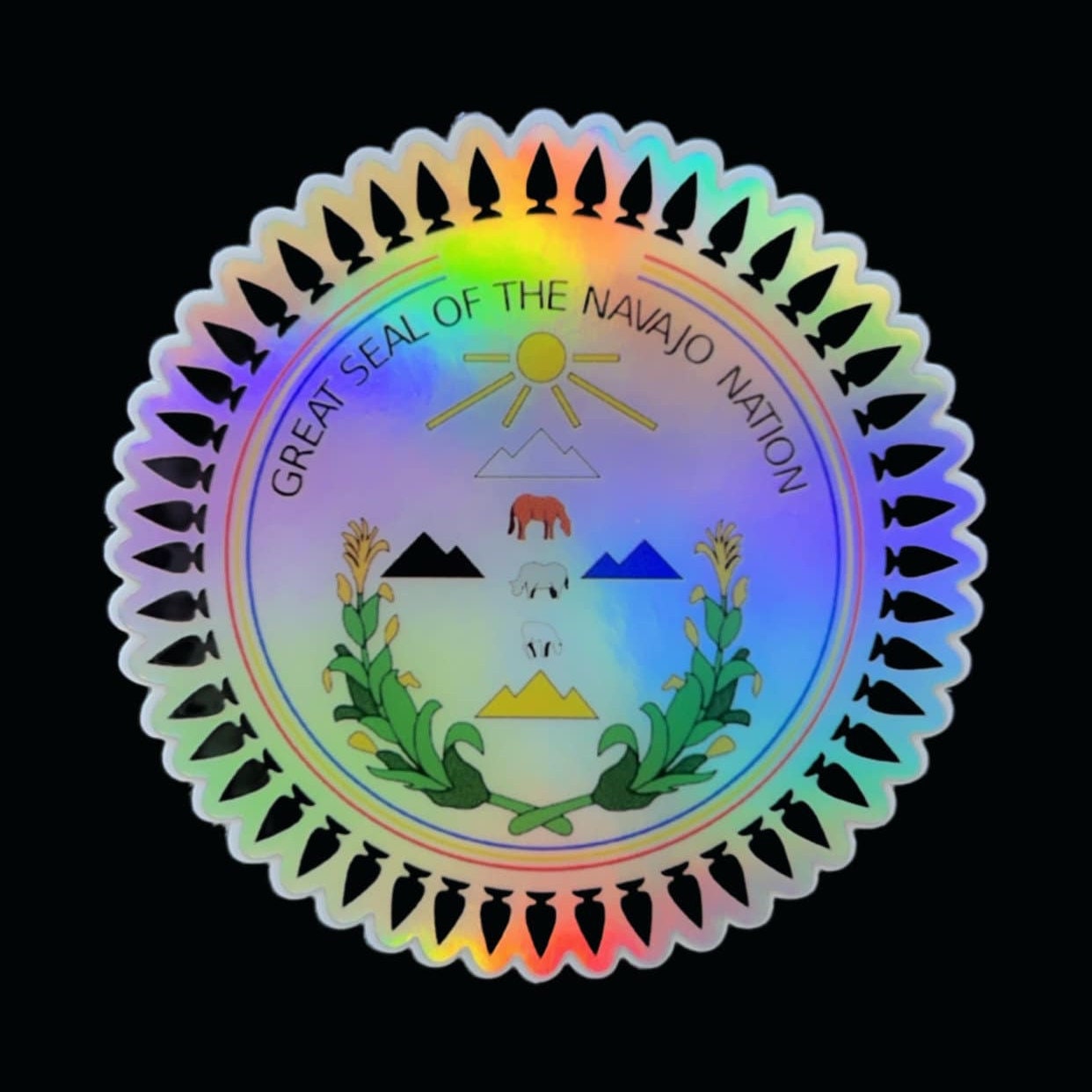 Navajo Nation Holographic Sticker | Navajo Sticker | Diné Nation ...