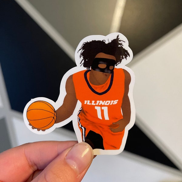 Ayo Dosunmu Illini Mask Vinyl Sticker