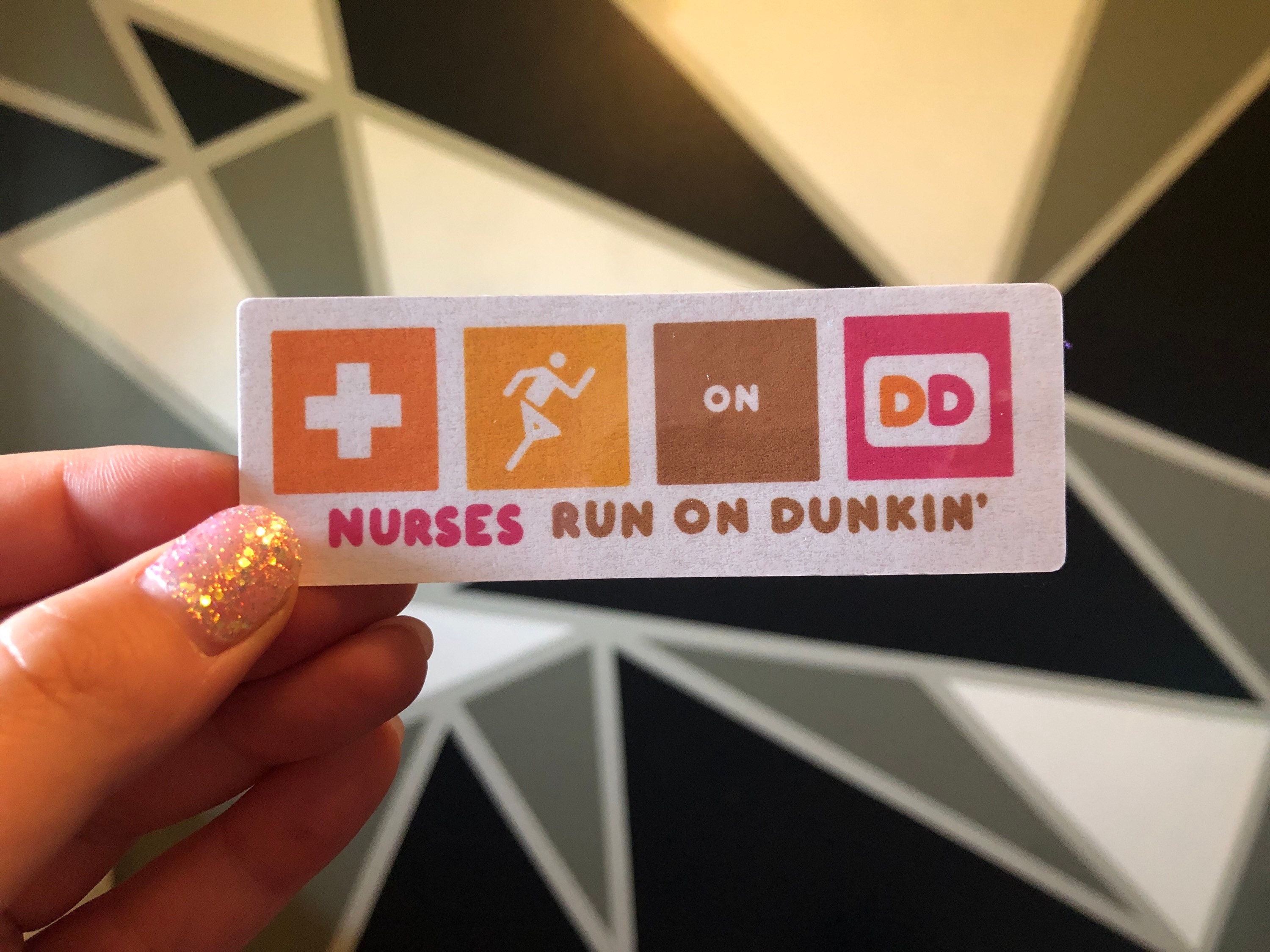 Nurses Run on Dunkin Sticker Etsy