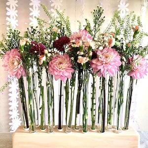 Wood Flower tube holder / Flower Vase Holder / Wood vase / Floral bud vase / taper candle holder / wood candle holder / FREE SHIPPING