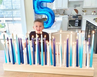 Giant Wood Candle Holder: Birthday Celebration Centerpiece