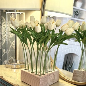 Wood Floral Holder / Flower Vase Holder / Wood vase / Floral bud vase / taper candle holder / wood candle holder / FREE SHIPPING