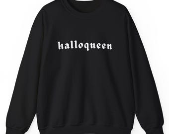 Halloqueen Crewneck Sweatshirt: Spooky Halloween Pullover