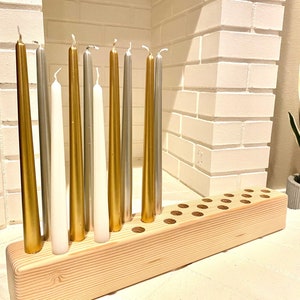 Advent Calendar Candleholder / 25 Advent Candles / Christmas / Taper Candle Holder / 7/8&quot; Taper Candle Holder / FREE SHIPPING