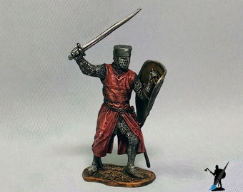 Medieval Knight 54mm Tin Toy Soldier Historical Miniature Pro Painted 