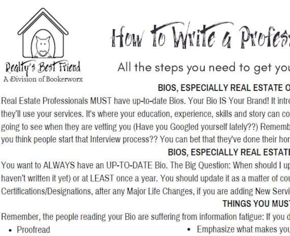 How to Write an Agent Bio & 16 Knockout Examples - Placester - Introduction  letter, Good resume examples, Real estate tips