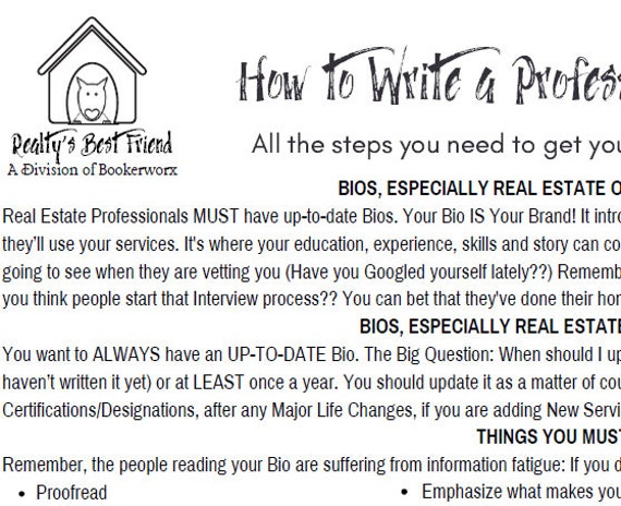 How to Write an Agent Bio & 16 Knockout Examples - Placester - Introduction  letter, Good resume examples, Real estate tips