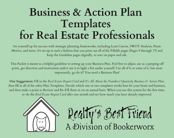 Business & Action Plan Template Bundle for Real Estate Professionals