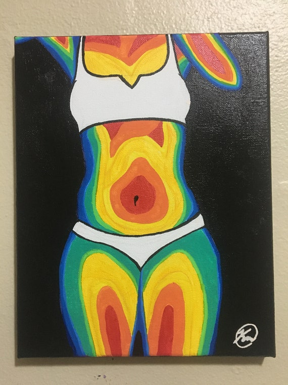 Thermal Female Body Painting Etsy