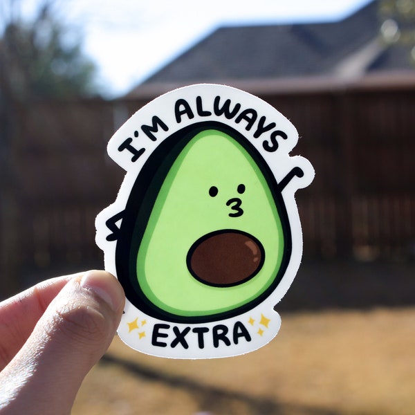 Cute Mexican Avocado Sticker (2.23" X 3")