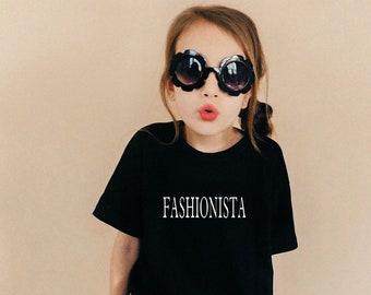 Fashionista T-Shirt- Tees for Fashionista Girls - Fashion ICON Shirt - Girls Fashion Tee - Luxury Kids Shirt