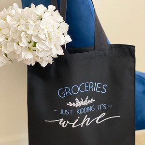 Farmers Market Bag - Farmers Market Tote - Wine Lovers Gift - Grocery Tote Bag - Wine Tote Bag - Eco Friendly Gifts - Reusable Bags
