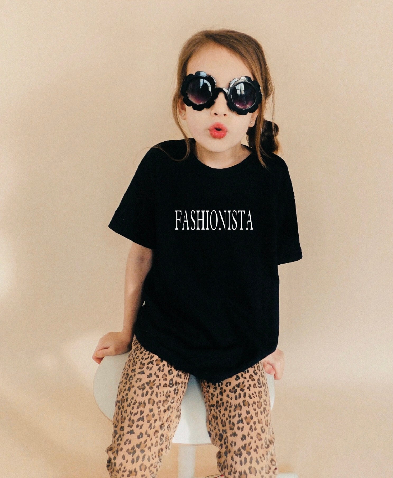 Fashionista T-Shirt- Tees for Fashionista Girls - Fashion ICON Shirt - Girls Fashion Tee - Luxury Kids Shirt - Baby Girl's Fashion Outfit