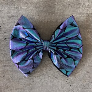 Puff Bows for Little Girls - Big Puff Bows - Rainbow Bow - Mermaid Scales Bow - Mermaid Print Bow - Bows for Special Occasion