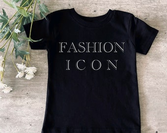 Fashion ICON Tee - Tees for Fashionista Girls - Fashion ICON Shirt - Girls Fashion Tee - Luxury Kids Shirt - Baby Girl's Fashion Outfit