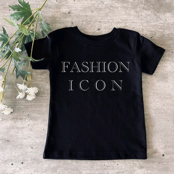 Fashion ICON Tee - Tees for Fashionista Girls - Fashion ICON Shirt - Girls Fashion Tee - Luxury Kids Shirt - Baby Girl's Fashion Outfit