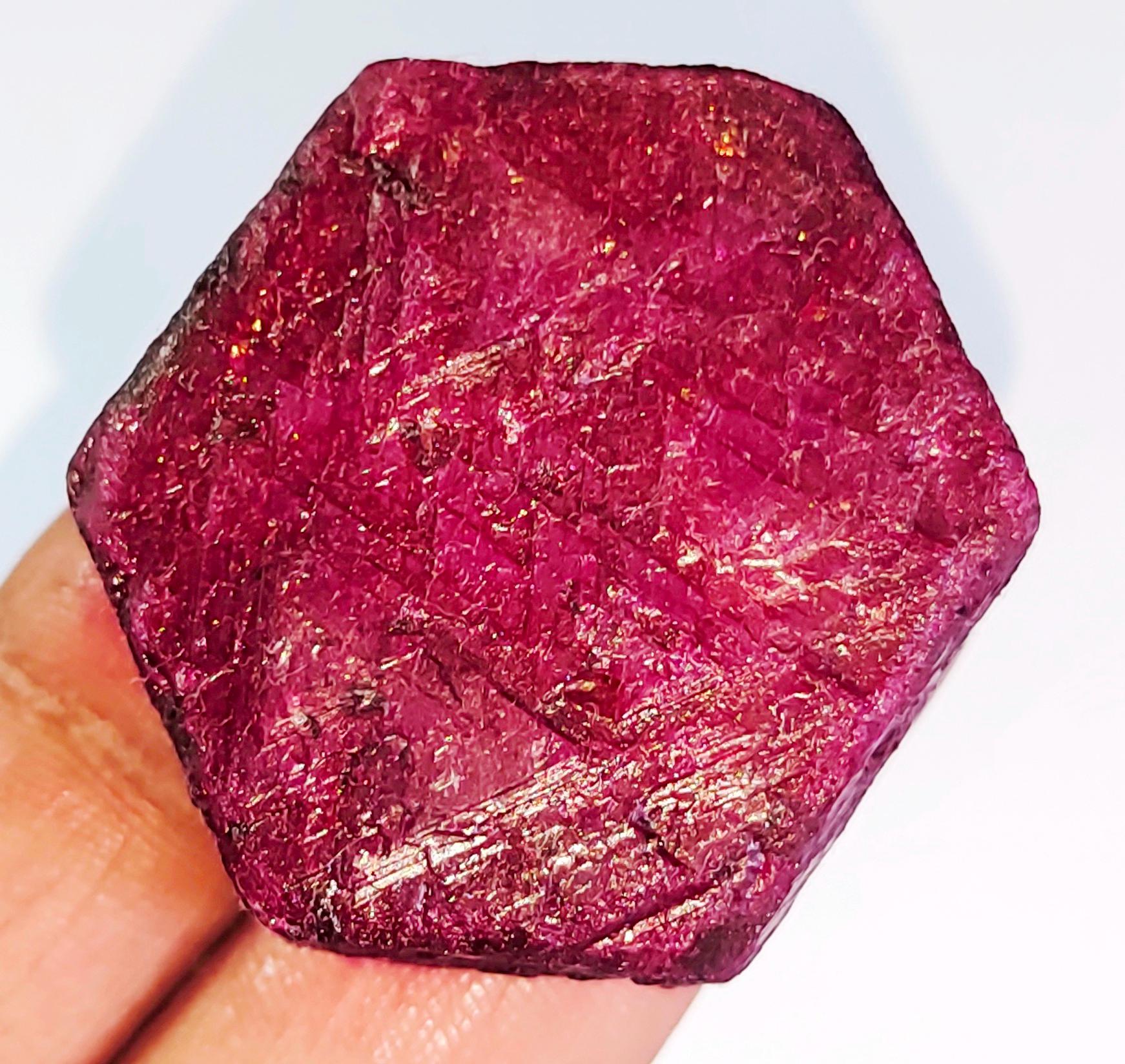 自家製 Corundum Ruby Genuine Natural Red Ruby Corundum Rough Gemstone - African Ruby T12-4 - Etsy
