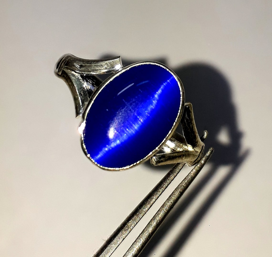 Natural Multi Cat 'S Eye Gemstone Women Ring Size 8 Etsy