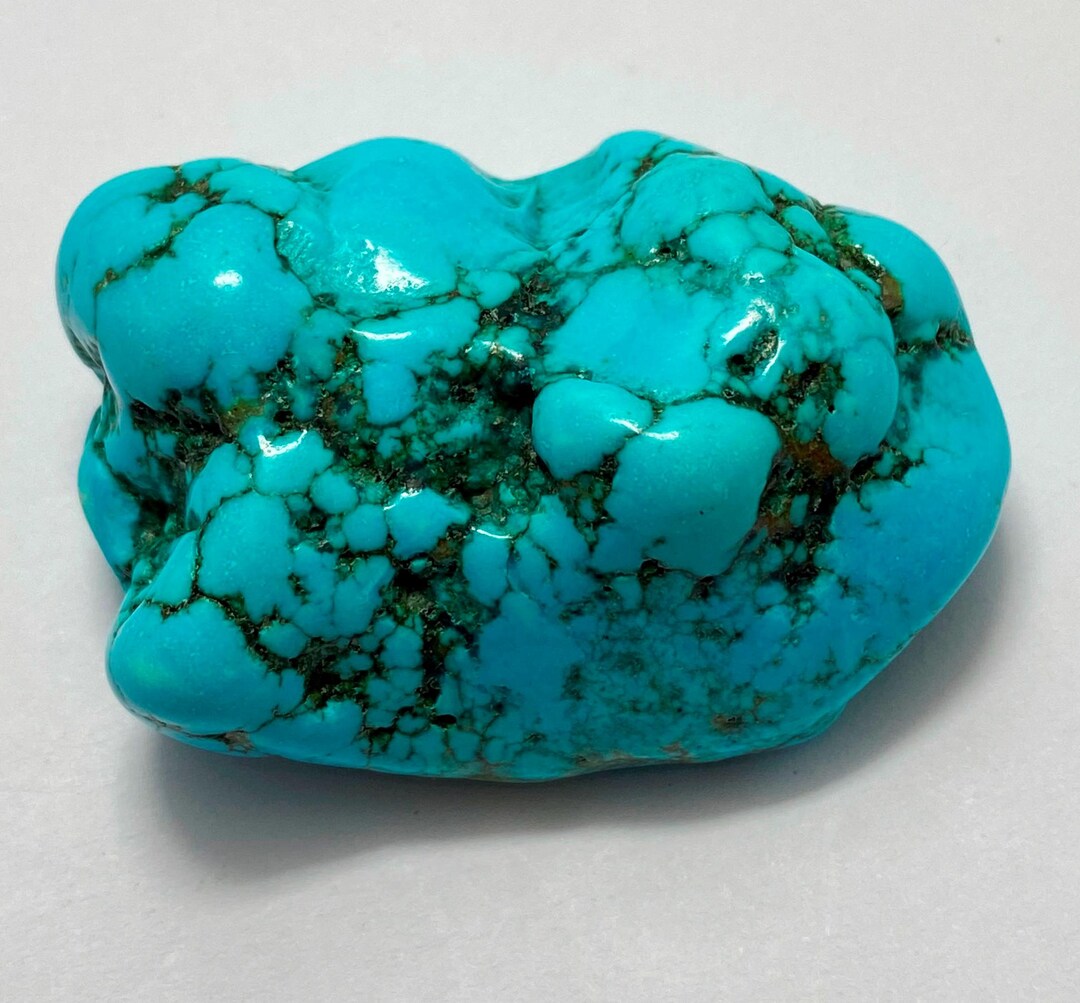 Turquoise R33 Natural Blue Turquoise Polish Nugget Untreated Rough Gemstone R33-6 - Etsy