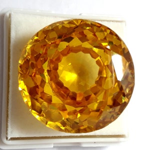 Natural Yellow Zircon Round Cut Yellow Zircon Loose Gemstone