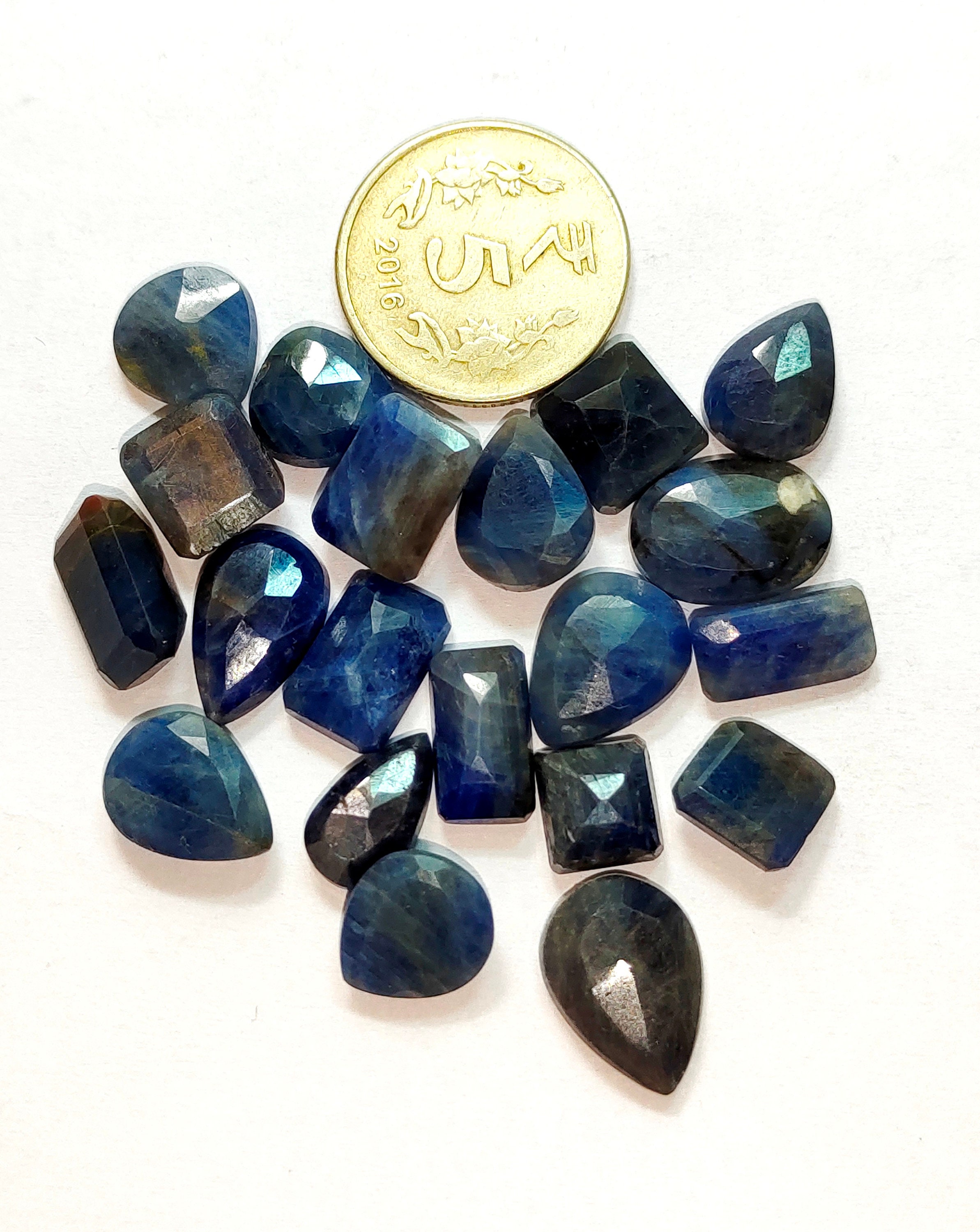 100 natürliche blaue Saphir gemischt geschnitten lose Etsy.de