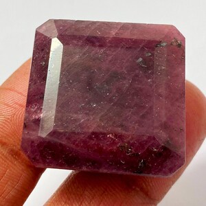 天然ルビー 未処理 スクエアカット ルースジェムストーン B15-6