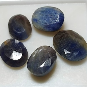 5 Pcs Natural Blue Sapphire Mixed Cut Shape Loose Gemstone Lot Genuine Sapphire Blue Mixed Shape Gemstone D12-1