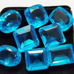 Amazing Blue Topaz Mixed Cut Shape Loose Gemstone Blue Topaz Mixed Shape Gemstone H13-2