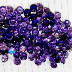 Natural Blue Zircon Round Cut Loose Gemstone Lot
