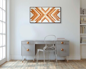 Geometric Wood Wall Art #9 Stunning Geometric design. Handmade Repurposed Wood Art for Home or Office Decor