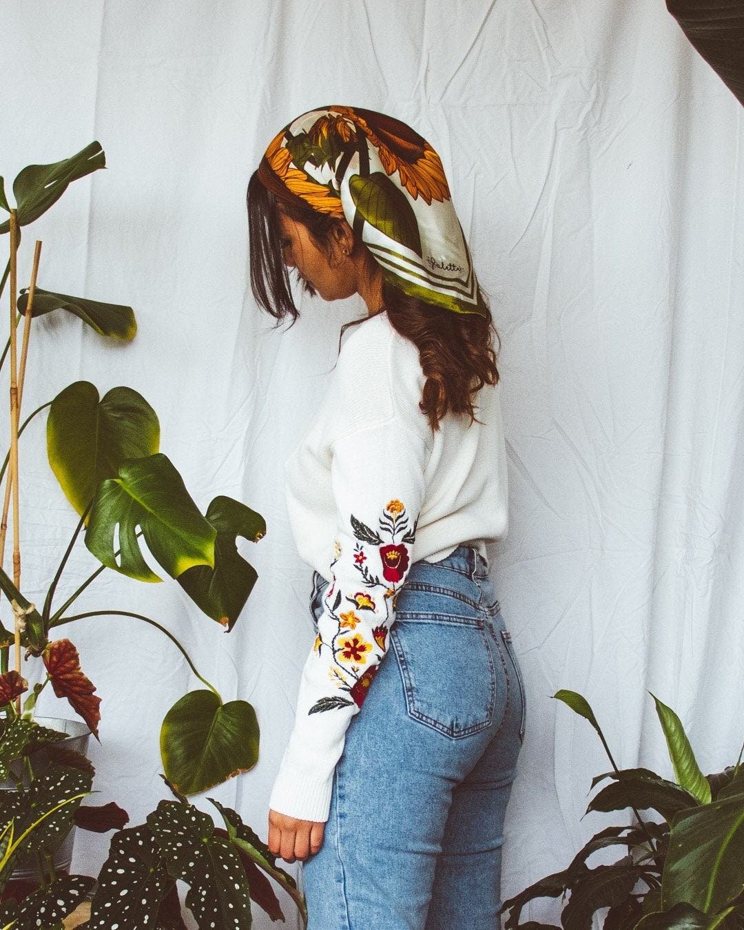 Sunflower Bufanda De Seda 100% Morera, Pañuelo De Seda, 65x65cm, Pañuelo De Seda - España