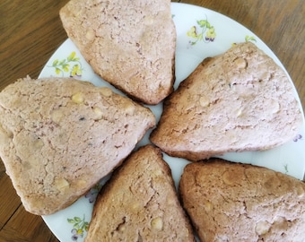 Lavender White Chocolate Scones