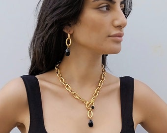 Anniversary gift, Statement necklace and earrings set.