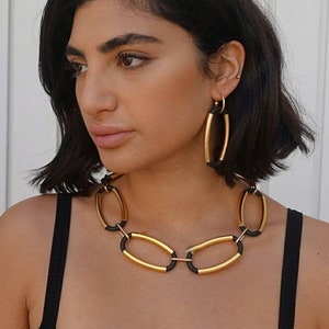 Set of statement necklace and earrings, Bold jewelry set image 1