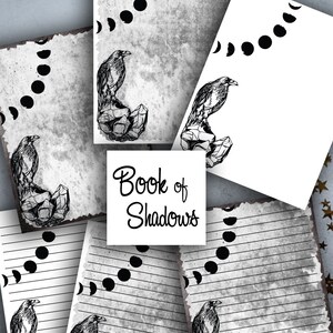 Raven Rock Book of Shadows Printable Blank Page, Digital Download