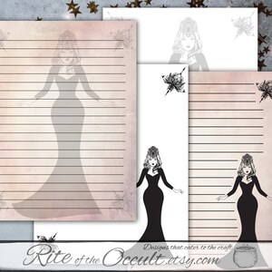 Floral Witch Grimoire Page, Book of Shadows Blank Page, Printable Spell Book, Digital Download Journal Scrapbooking Paper, Witchcraft, Wicca