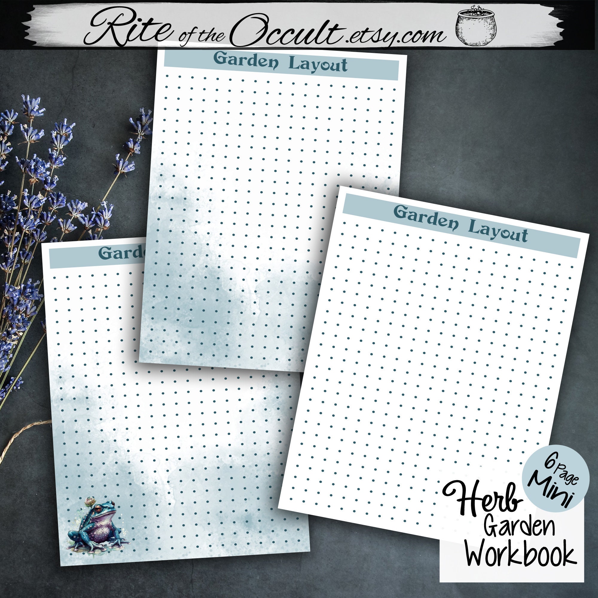 Witches Herb Garden Mini Workbook Digital Download, Printable Worksheet ...