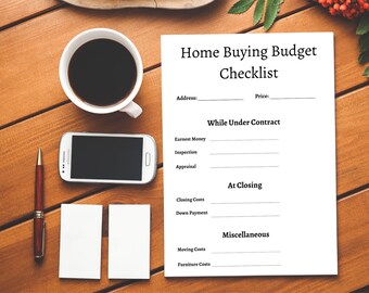 Home Buying Budget Checklist