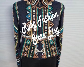 Western Custom Rodeo Queen Showmanship Horsemanship Women Rail Show ...